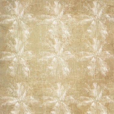 eski kağıt arka planı ve desen üzerine Hindistan cevizi simgesi