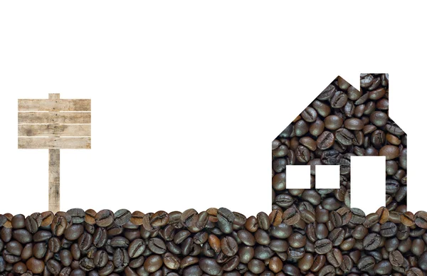 Icono casero sobre fondo café y texturizado — Foto de Stock
