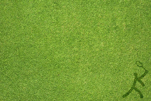 Sporten badminton på grönt gräs textur och bakgrund — Stockfoto