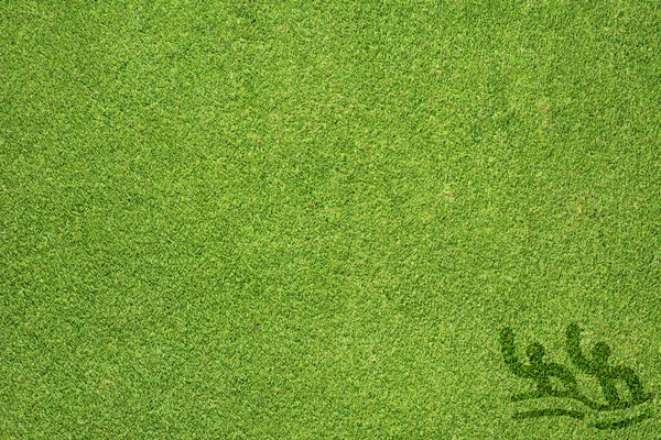 Esporte natação na textura de grama verde e fundo — Fotografia de Stock