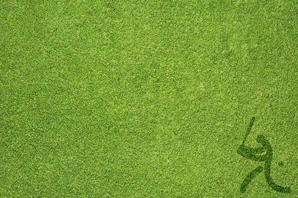 Esporte beisebol na textura de grama verde e fundo — Fotografia de Stock