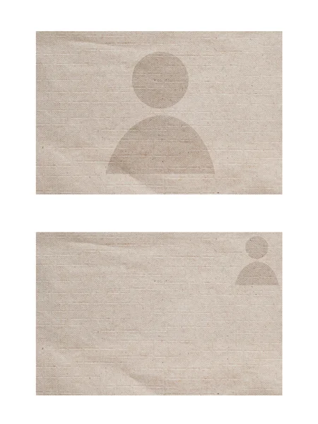 Man pictogram op papier achtergrond en textuur — Stockfoto