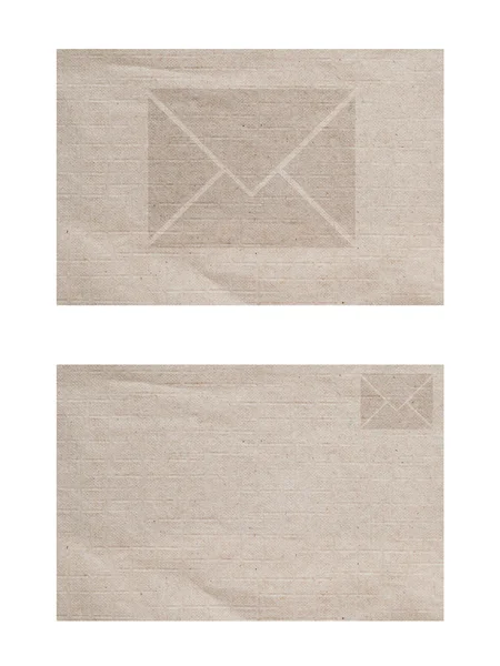 Mail icon on paper textured and background — Stock Photo, Image