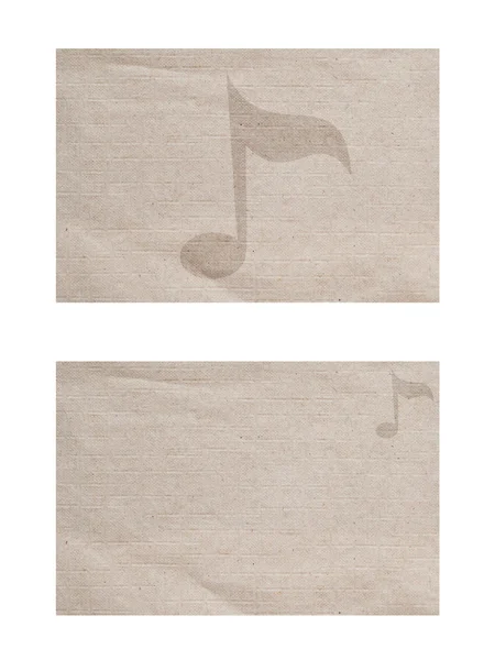 上纸张背景音乐图标和质感 — 图库照片