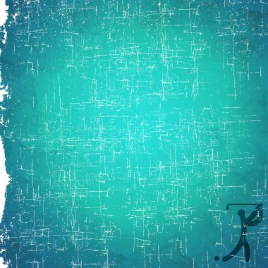 eski spor golf simgesini ve dokulu arka plan kağıt