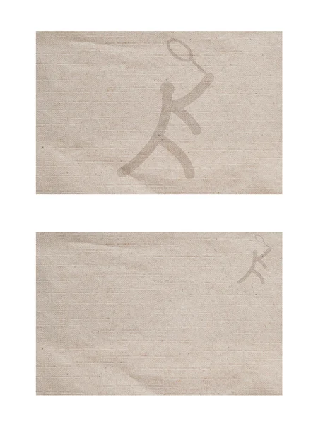 Спорт бадмінтон значок на старій паперовій текстурі та фоні — стокове фото