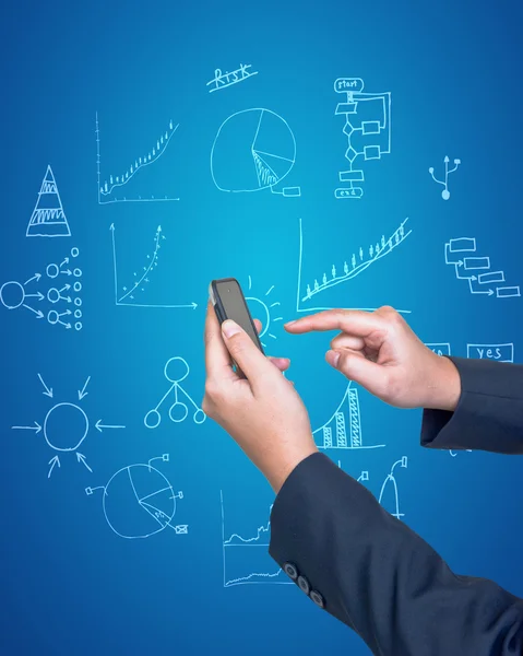 iş planı çizim ile iterek tablet el