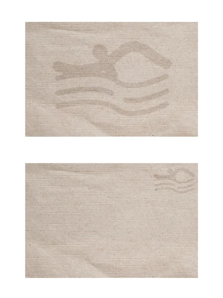 Sport swimming icon on old paper texture and background — Stock Photo, Image