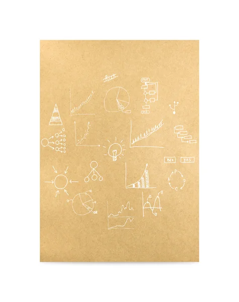 Desenho de plano de negócios em papel — Fotografia de Stock