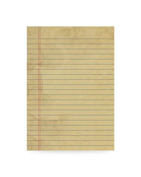 Blank old paper on white background — Stock Photo, Image