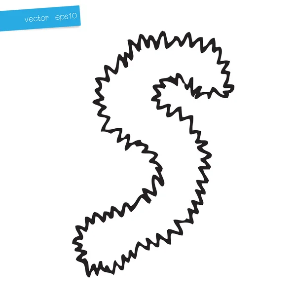 Hand drawing alphabet letter S in vector design — Stock Vector