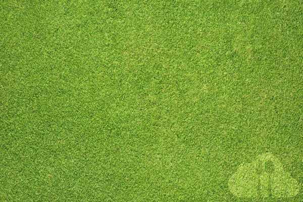 Wolke und Löffel auf Gras Hintergrund — Stockfoto