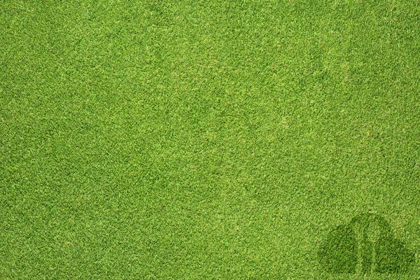 Wolke und Löffel auf Gras Hintergrund — Stockfoto
