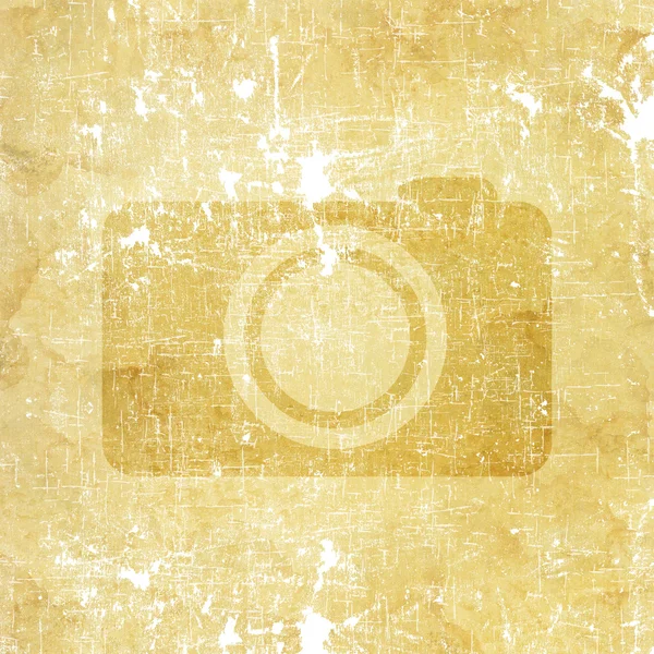 Kamera-Symbol auf Papier Hintergrund — Stockfoto