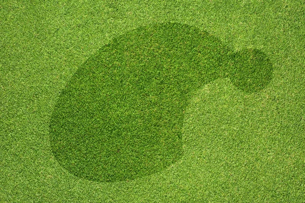 Hut-Symbol auf Gras Hintergrund — Stockfoto