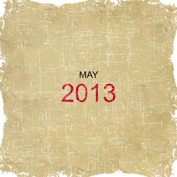Kalendář 2013 starý papír design - květen — Stock fotografie