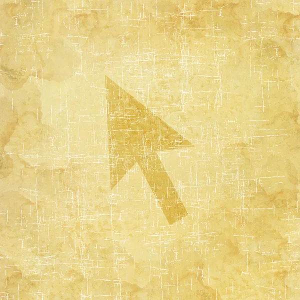 Arrow icon on old paper background — Stock Photo, Image