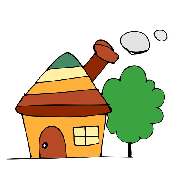 Casas de dibujo — Vector de stock