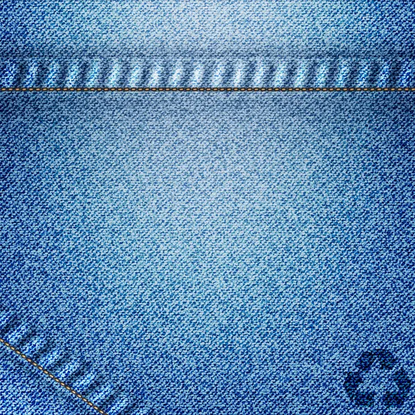 Recycle icon on jean background — Stock Photo, Image