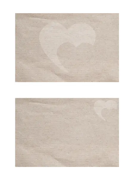 Serca na tle papieru i teksturowane — Zdjęcie stockowe