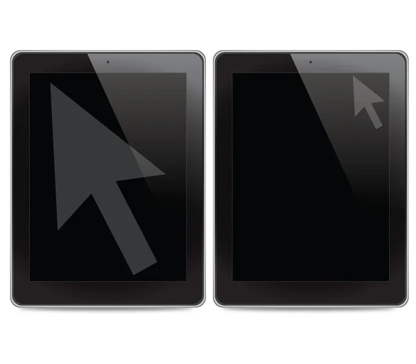 Ikona strzałki na komputerze typu tablet — Zdjęcie stockowe