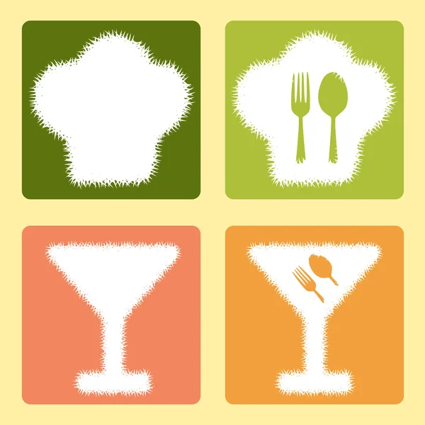 Iconos de alimentos - Conjunto 1 — Vector de stock