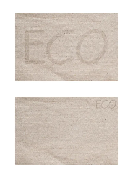 Иконка эко на бумажном фоне и текстуре — стоковое фото
