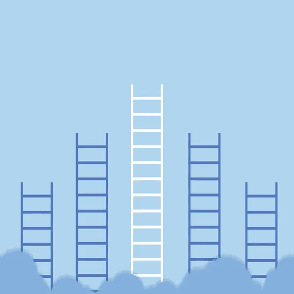 Концепція бізнес хмари зі сходами — стоковий вектор