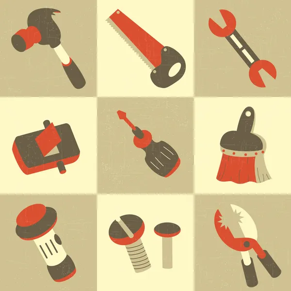 Symbole für Handwerkzeuge — Stockvektor