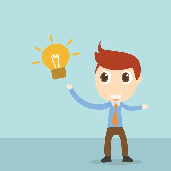 Empresario tener idea — Vector de stock