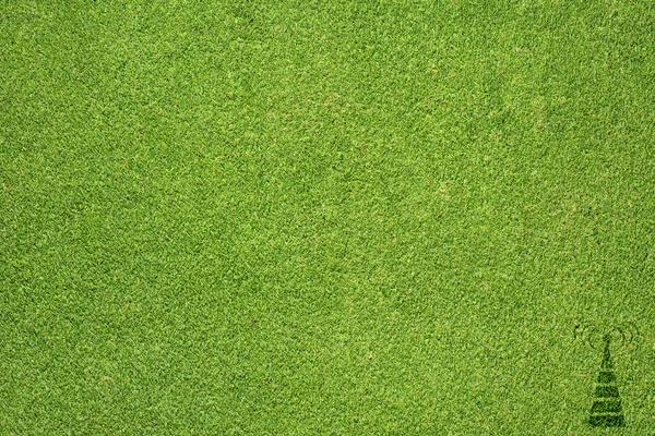 緑の草のテクスチャと背景信号アイコン — ストック写真