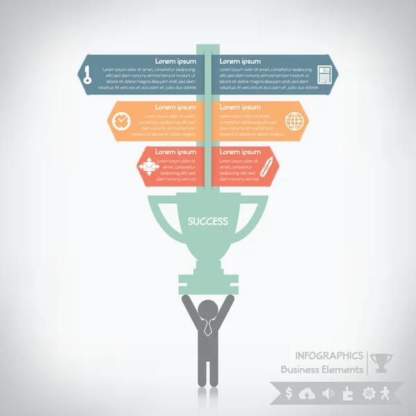 Infografica di successo aziendale, eps10 vettoriale — Vettoriale Stock