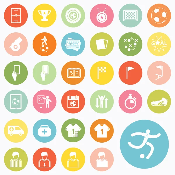 Set of soccer icons design — Stock Vector