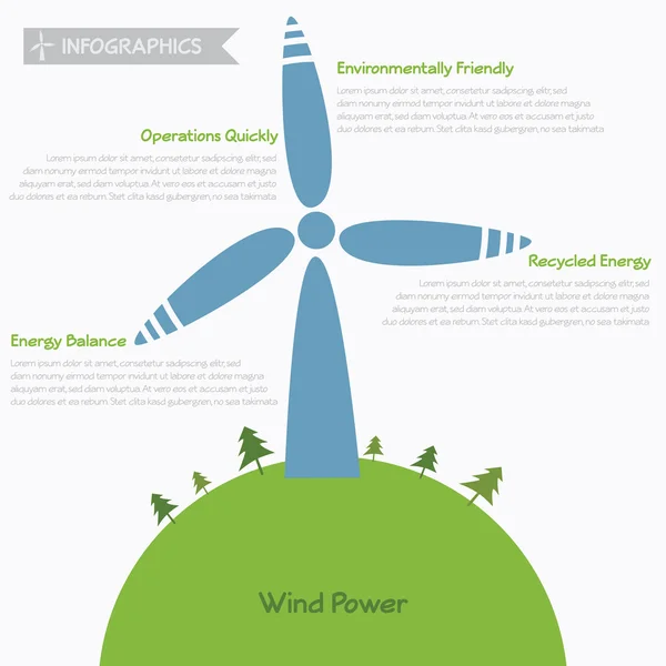 Wind power infographics, vektorgrafik eps10 — Stock vektor