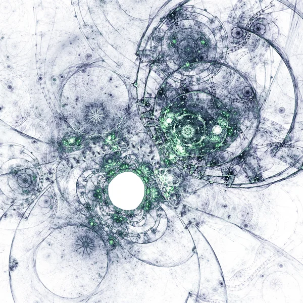 Obra de arte fractal, abstração de uma água de relógio, design steampunk — Fotografia de Stock