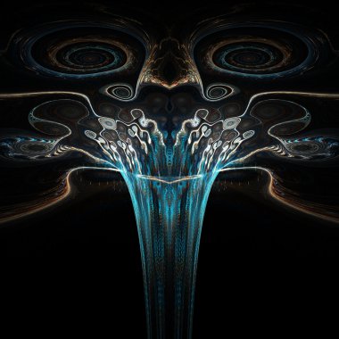 simetrik arka plan görüntüsü, soyut ve modern fractal sanat tasarım