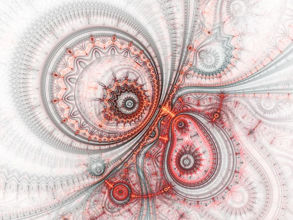 Diseño abstracto del reloj steampunk, obra de arte fractal digital — Foto de Stock