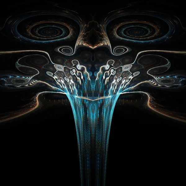 Symmetrische achtergrondafbeelding, abstract en moderne fractal kunst design — Stockfoto