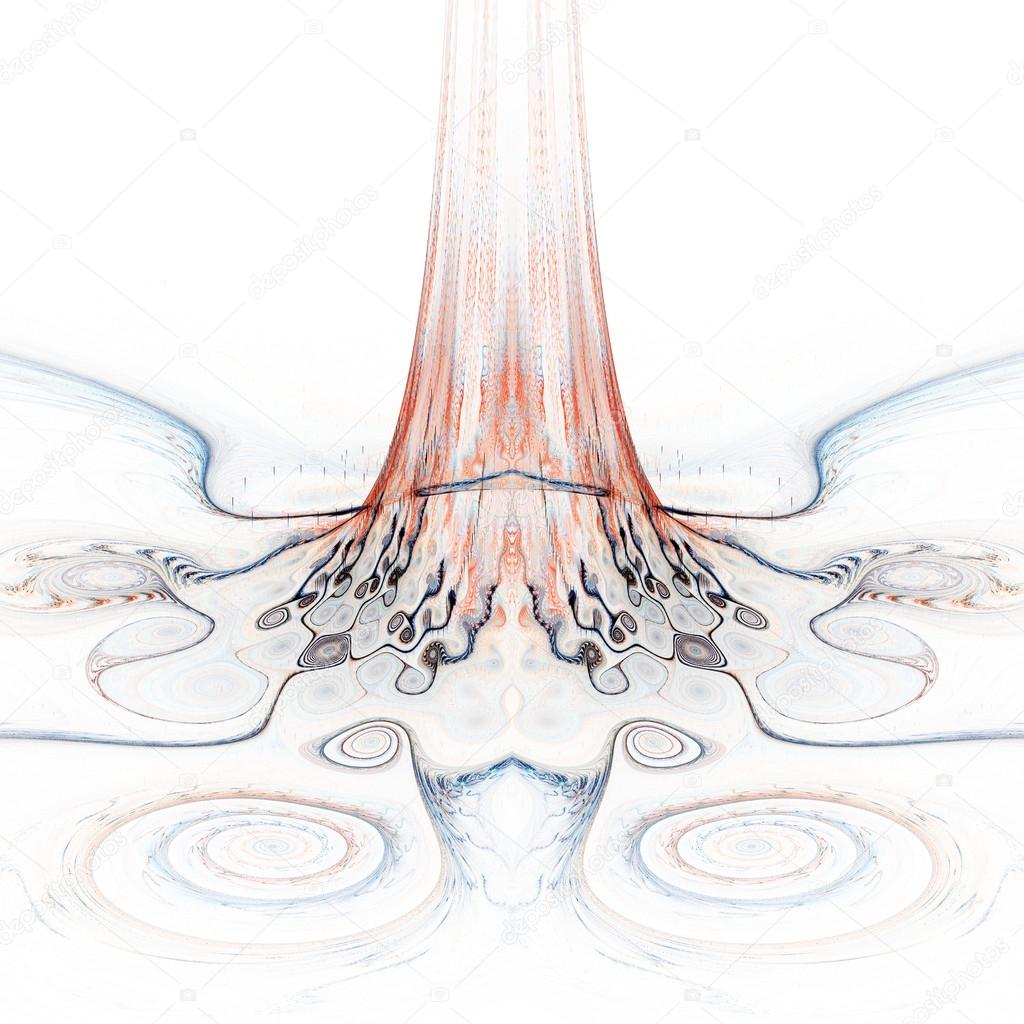 Soft and symmetrical background image, fractal art design