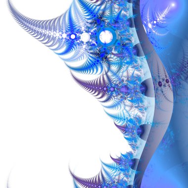 fraktal soyutlama kış Tema, dijital resim arka plan veya şekil olarak kullanım için uygun