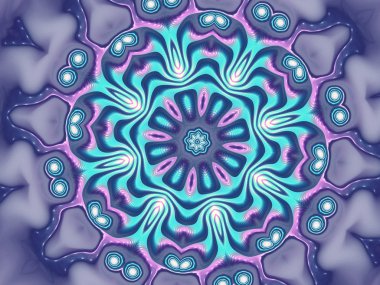 soyut mandala tekerlek, dijital fractal sanat, renkli resimde