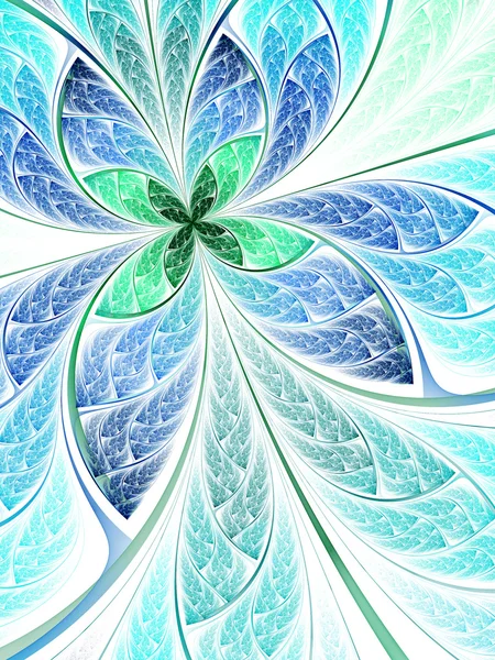 Fleur ou papillon clair, design d'art fractal numérique — Photo