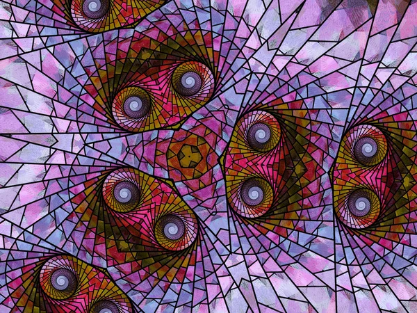 Modello a spirale colorato, disegno digitale frattale, illustrazione astratta — Foto Stock