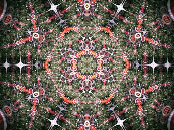 Kleurrijke en gedetailleerde mandala of chakra symbool, fractal kunst — Stockfoto