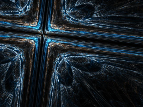 Абстрактний хрест, релігійний символ, цифровий фрактальний мистецький дизайн — стокове фото