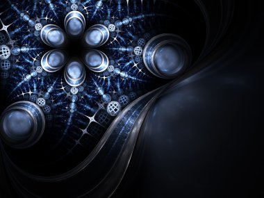 soyut fraktal çiçek detaylı desenli curvy şık tasarım