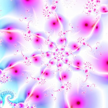 Soft and gentle abstract pattern, digital fractal art design