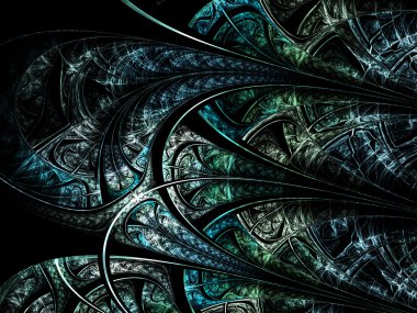 soyut fraktal kökleri, yaratıcı grafik tasarım için dijital sanat
