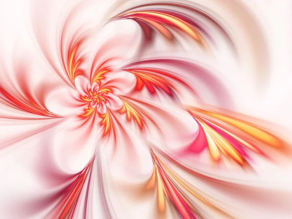 Light fiery fractal flower, digital artwork for creative graphic design — Stock Photo, Image