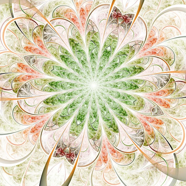 Spring-themed soft fractal flower, digital artwork for creative graphic design — Stockfoto